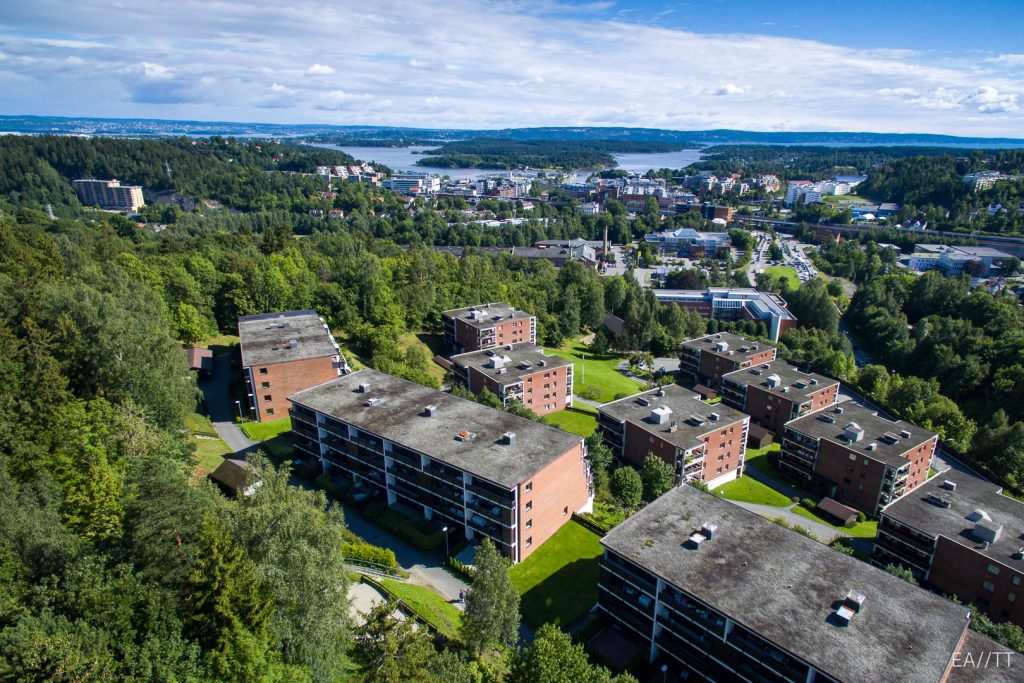 Luftfoto av bolig i Oslo