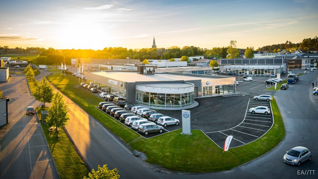 Dronefotografi av næringseiendom, panorama