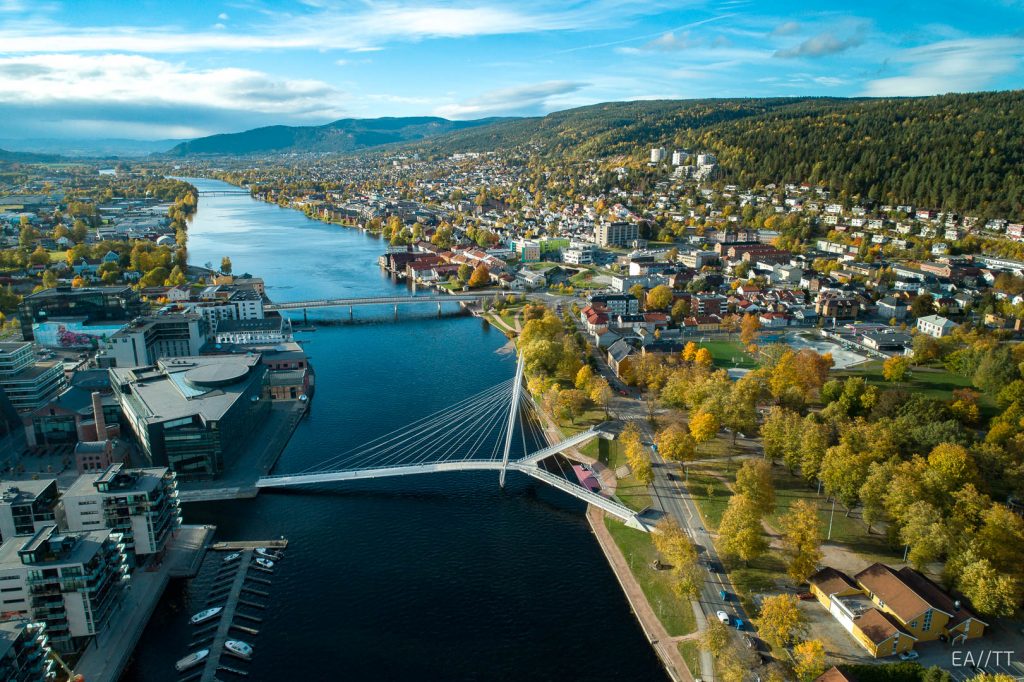 Bilde fra dronefotografering av næringseiendom