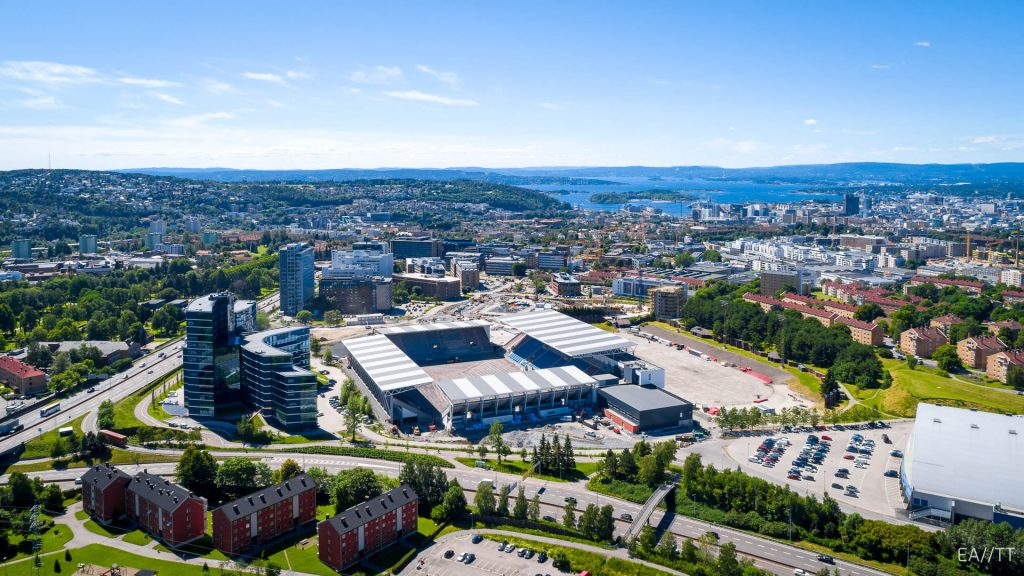 Luftfoto tatt med drone, Oslo